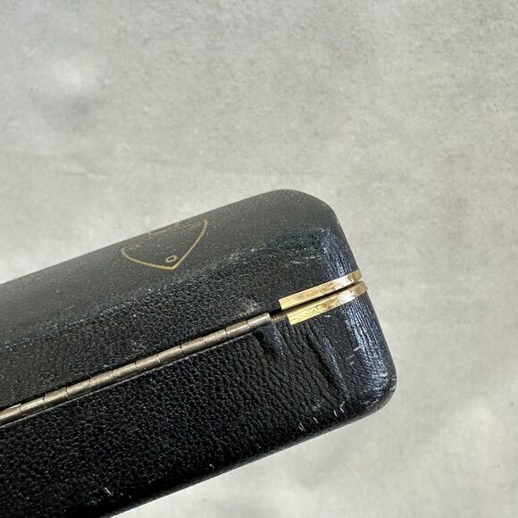 Vintage Shields Men's Accessory Jewelry Case Organizer Faux Leather Red Velvet - Picture 9 of 15